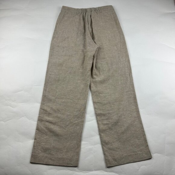 Old Navy Sliced Bread Linen Blend High Rise Wide Leg Trouser Pant M - Picture 6 of 7